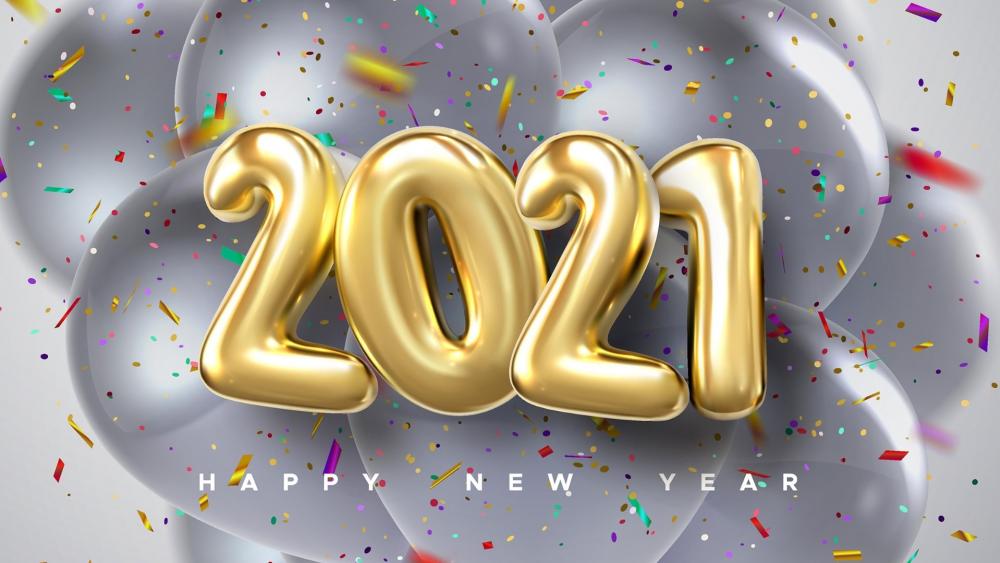 Golden 2021 New Year Celebration Wallpaper wallpaper