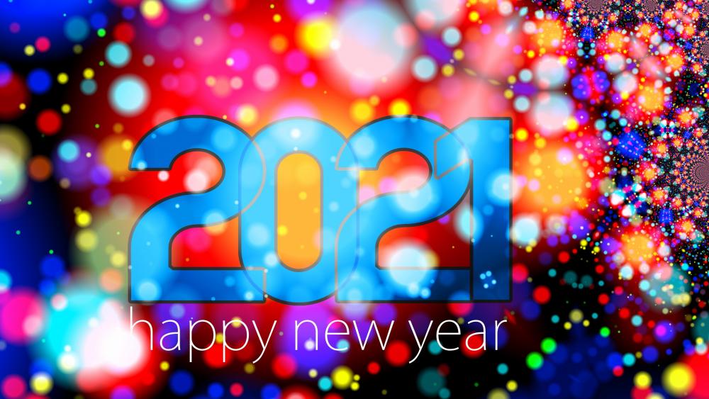 Vibrant 2021 New Year Celebration Wallpaper wallpaper