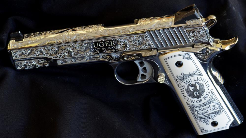 Intricate Engraved Ruger Pistol wallpaper