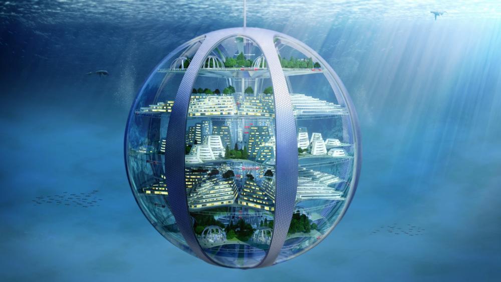 Underwater globe wallpaper
