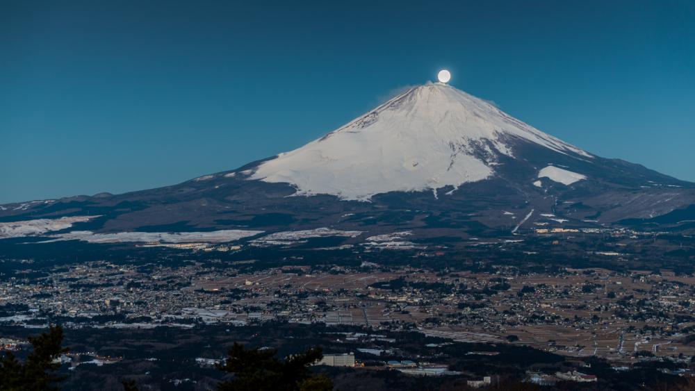 Mount Fuji from Komayama Park wallpaper