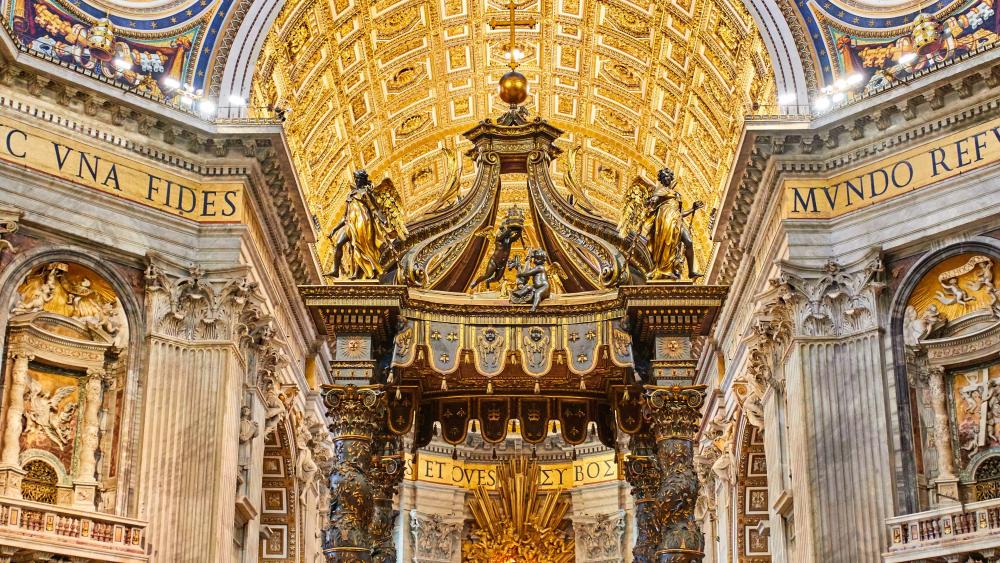 St. Peter's Basilica interior wallpaper