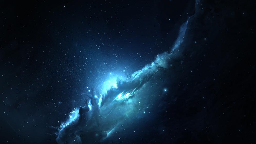 Blue nebula wallpaper