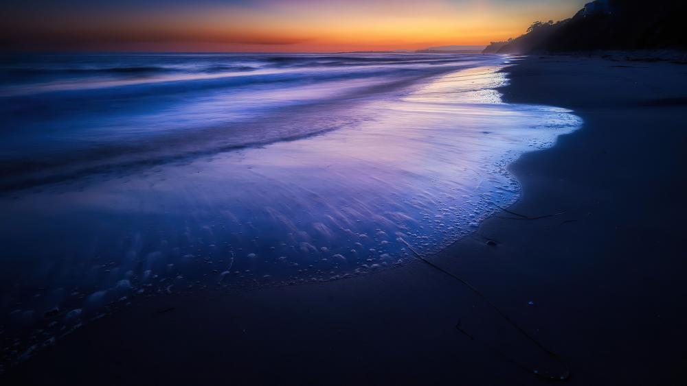 Twilight Serenity on the Shoreline wallpaper