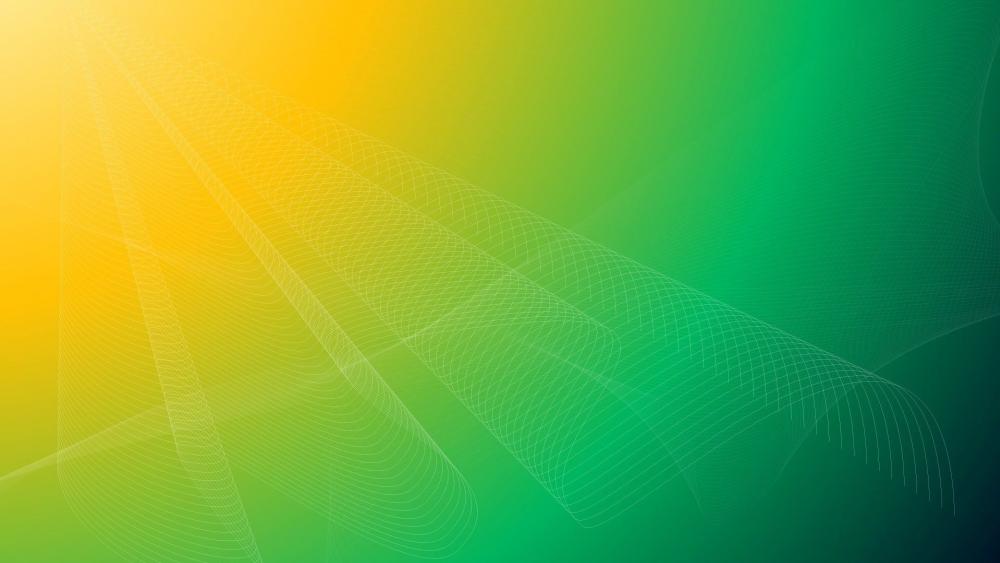 Yellow and green graphics wallpaper