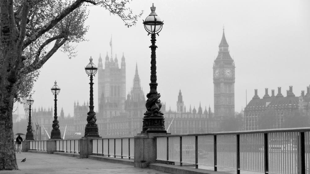 London monochrome photography wallpaper