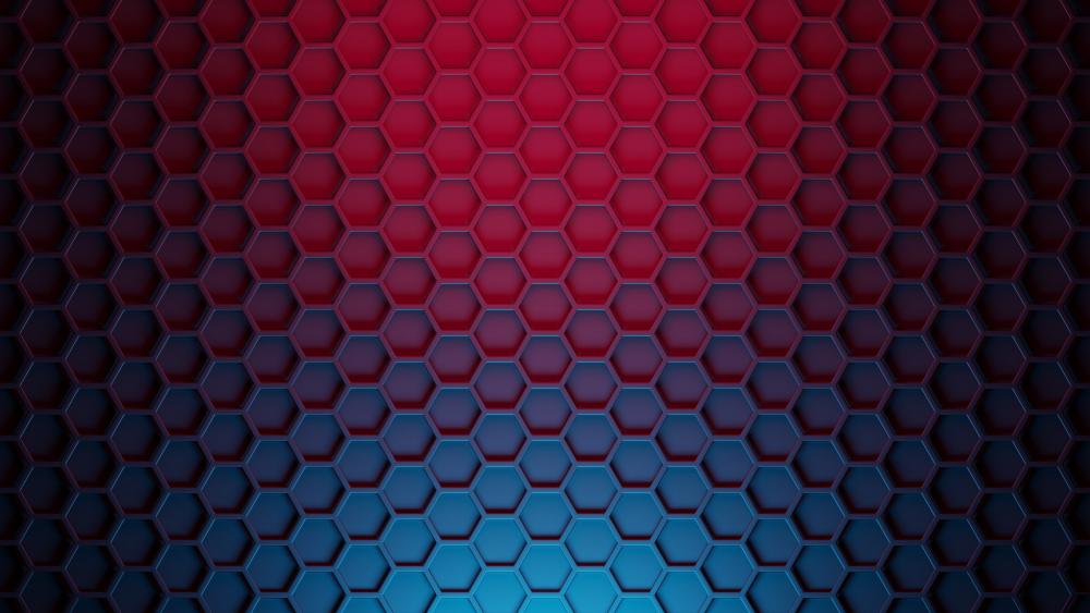 Honeycomb Gradient Symmetry wallpaper