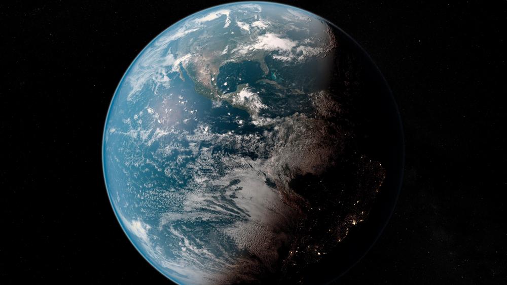 Majestic Earth in Space wallpaper