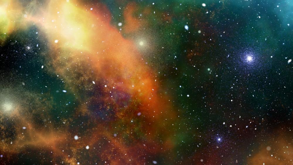 Ethereal Cosmic Tapestry of Stars and Galaxies wallpaper