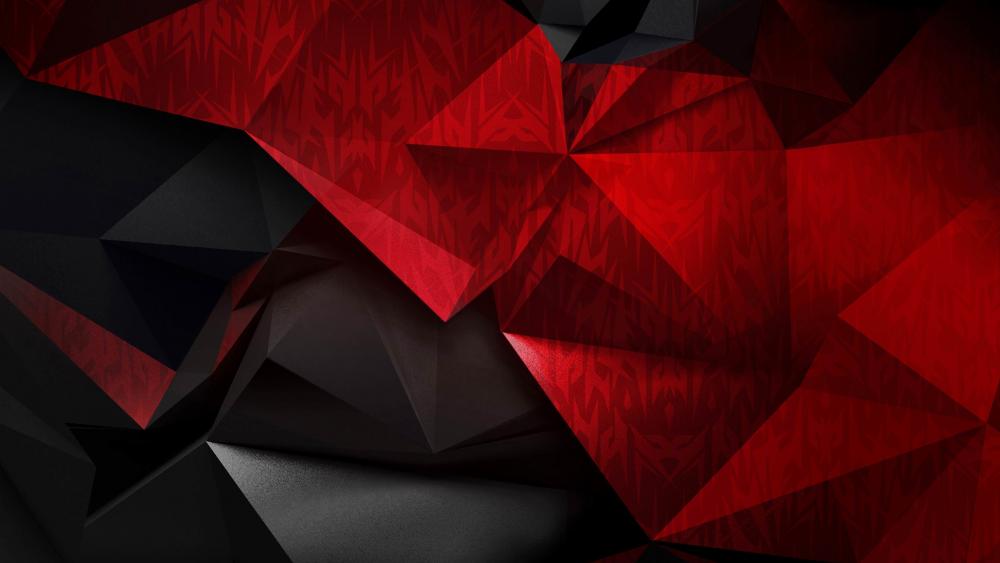 Red and Black Polygonal Abstract wallpaper