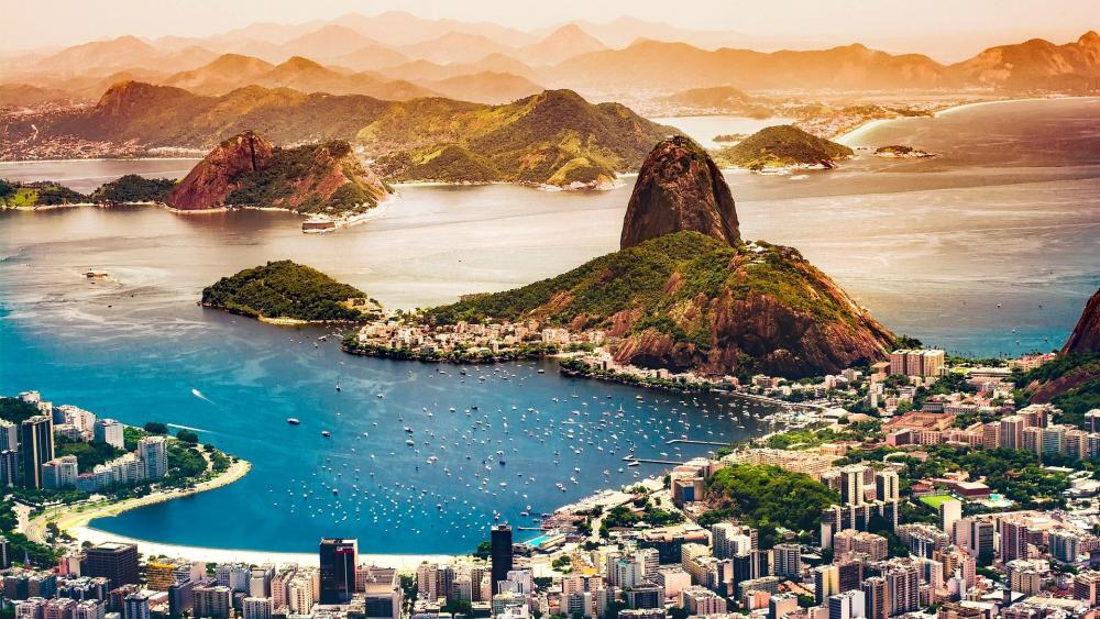 Guanabara Bay & Sugarloaf Mountain, Rio De Janeiro wallpaper