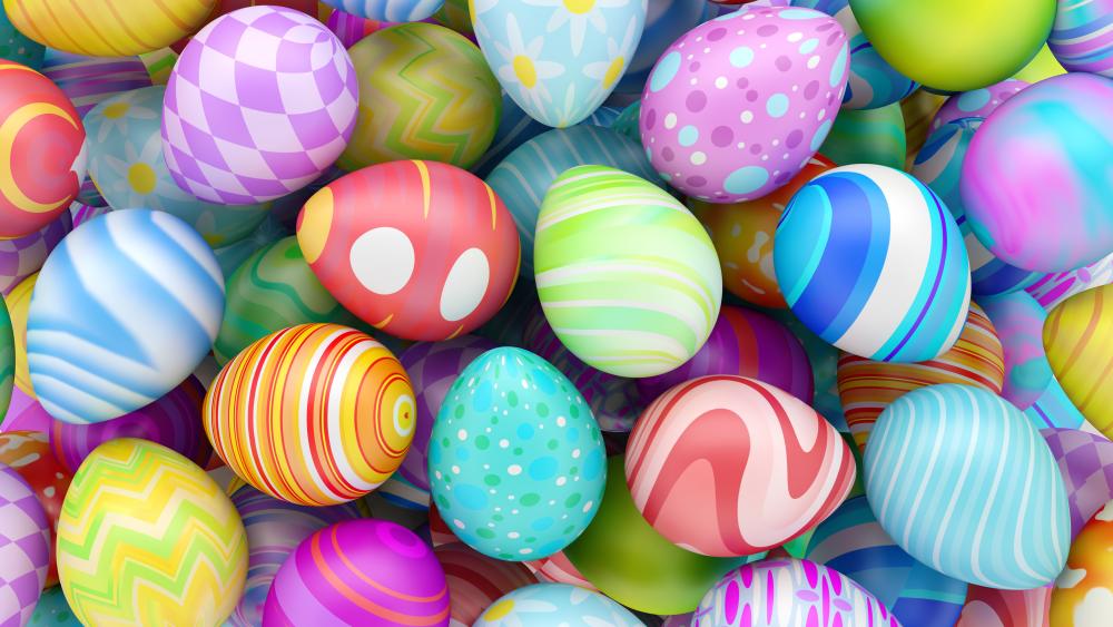 Easter Eggs 3D Graphics wallpaper