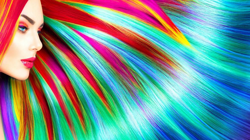 Colorful hair wallpaper