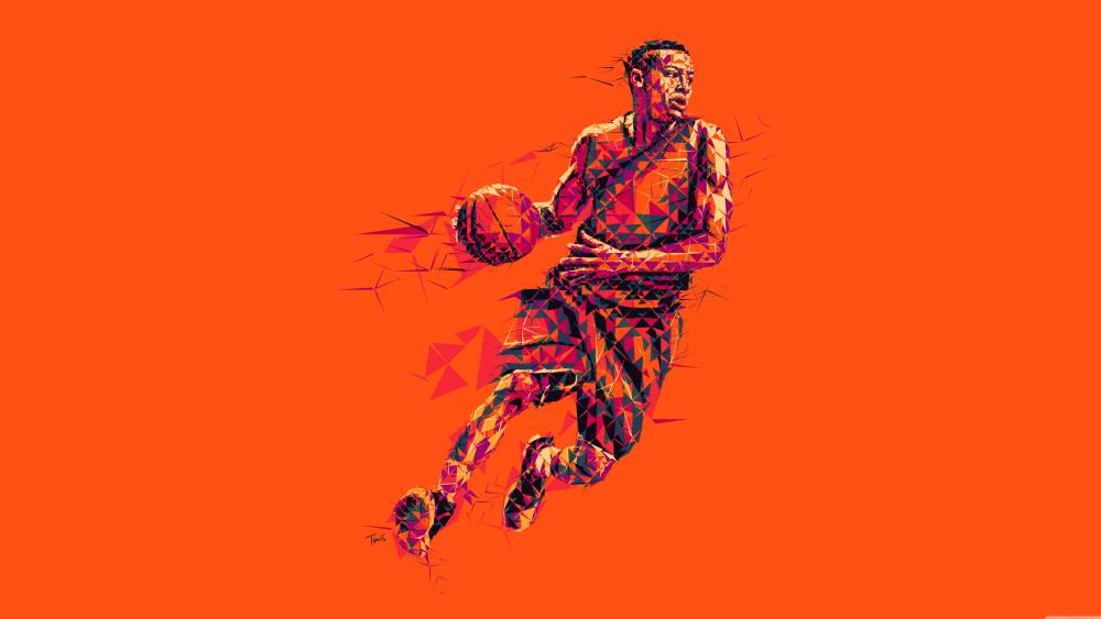 Dynamic Basketball Player in Motion wallpaper