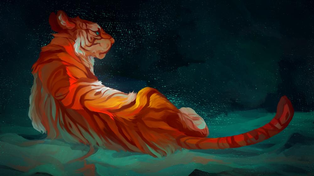 Tiger artwork wallpaper