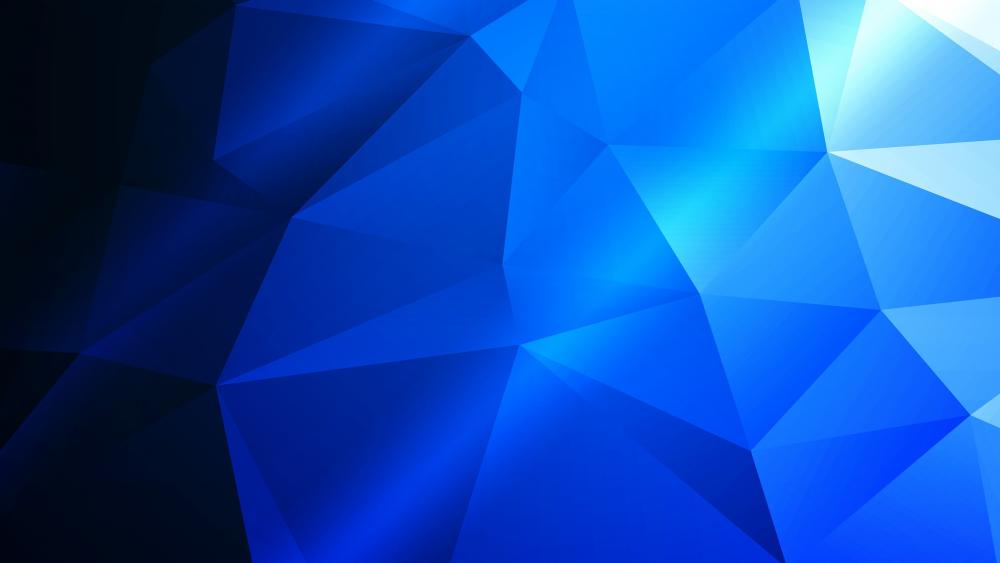 3D Blue Triangles wallpaper