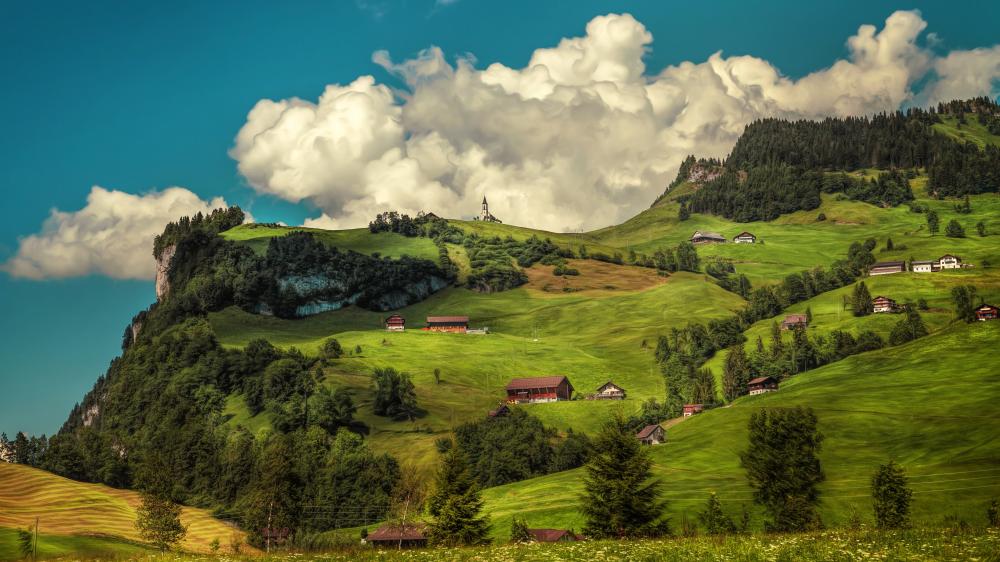 Swiss landscape wallpaper