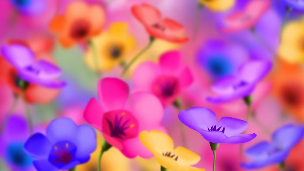 Colorful flowers wallpaper