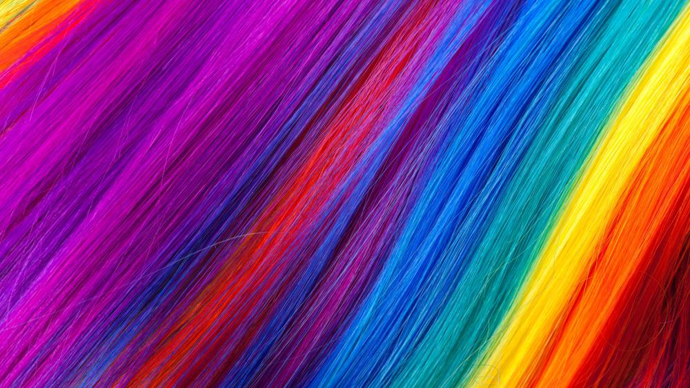 Rainbow hair wallpaper