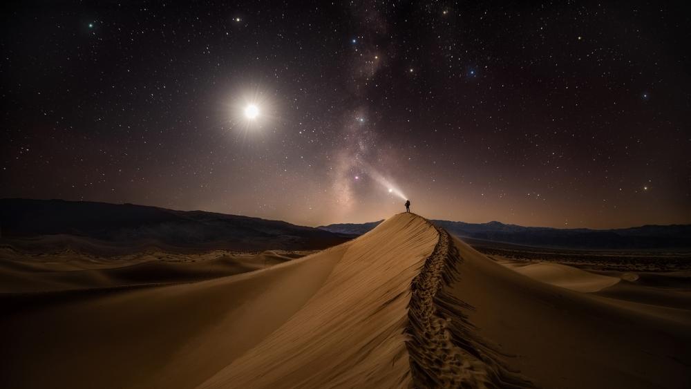 Starry Desert Dreamscape wallpaper