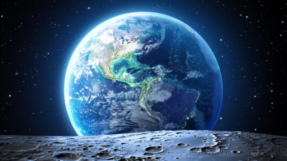 Earth from moon wallpaper