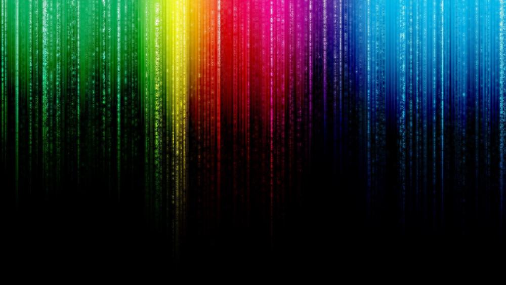 Glowing rainbow colors wallpaper