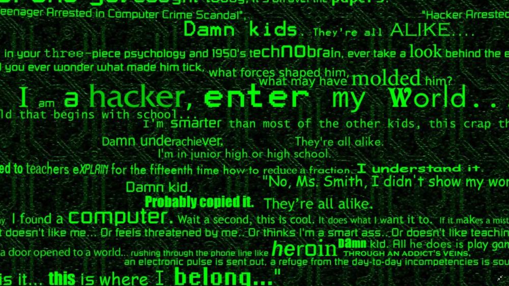 Hacker Ethos in Digital Green wallpaper