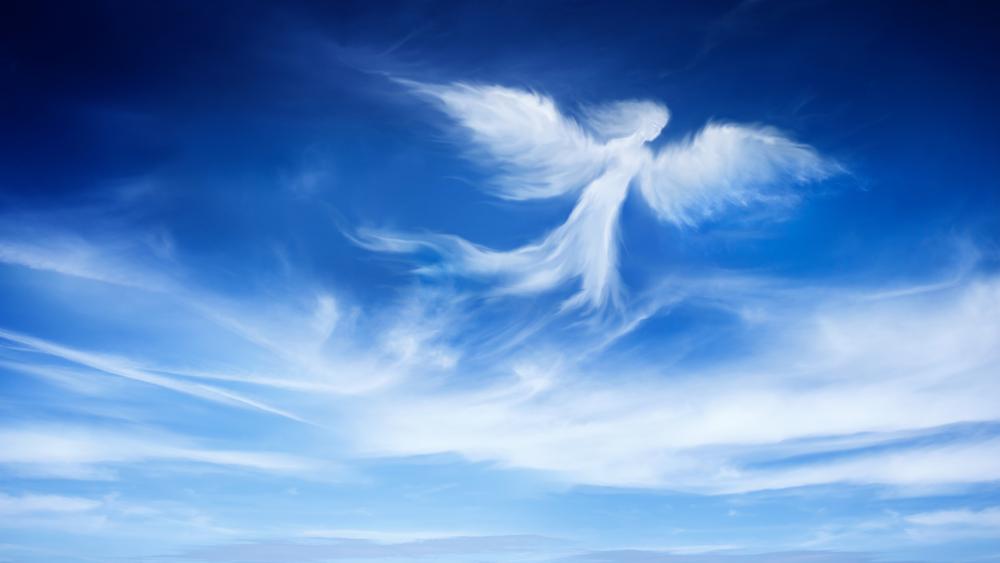 Angel in the sky wallpaper
