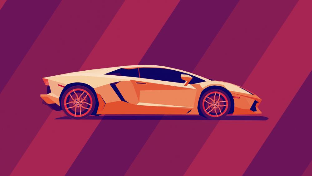 Minimal Lamborghini Aventador wallpaper