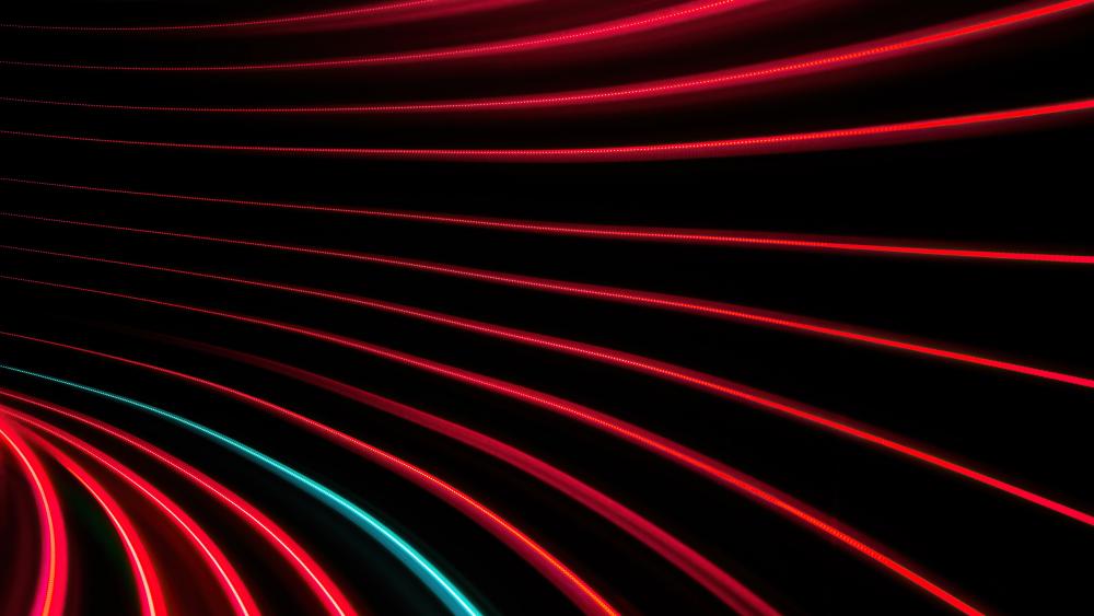 Swirl of red and black lines wallpaper