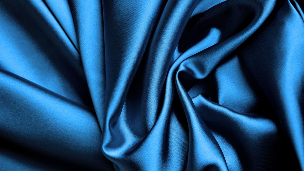 Blue silk wallpaper
