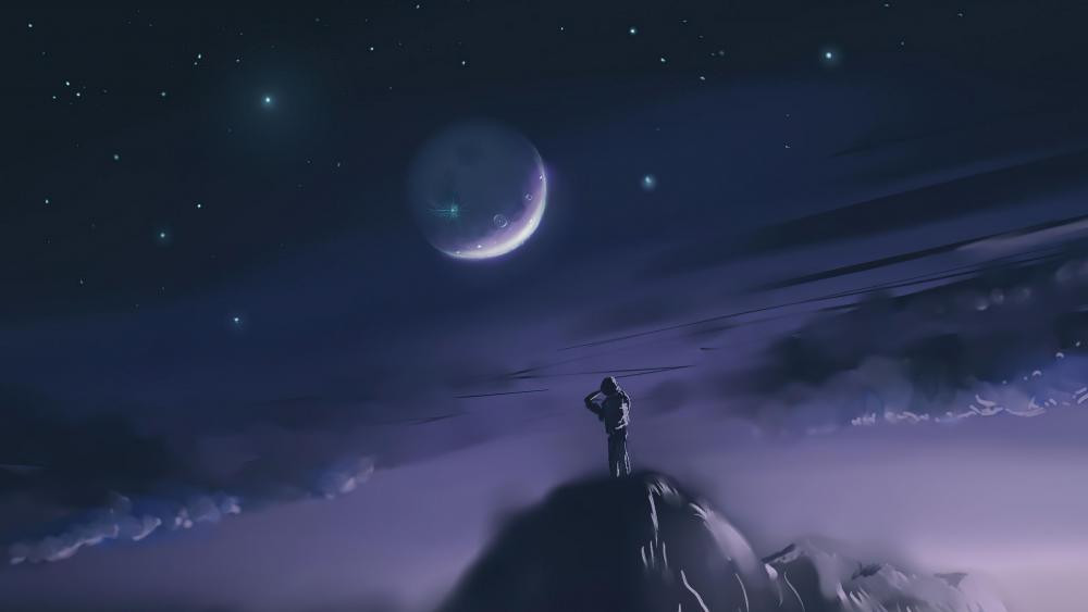 Moonlit Solitude in Dreamland wallpaper
