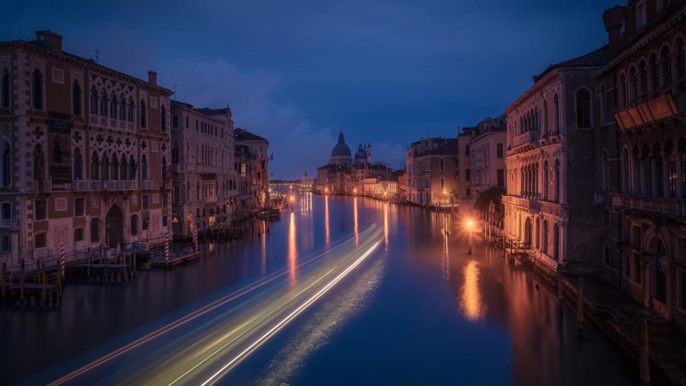 Venice by night wallpaper
