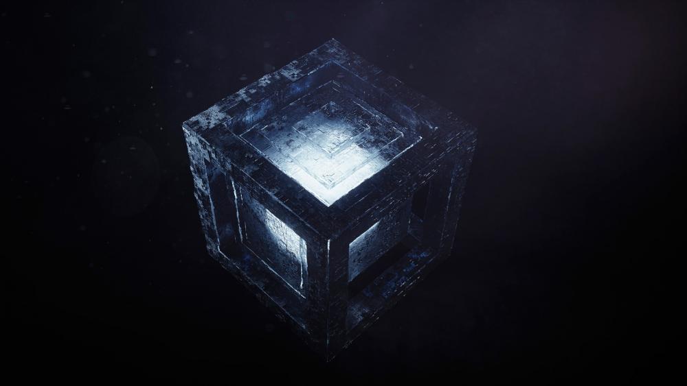 Mysterious Ice Cube Emergence wallpaper