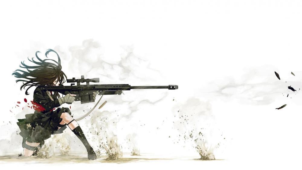 Fierce Sniper in Action wallpaper
