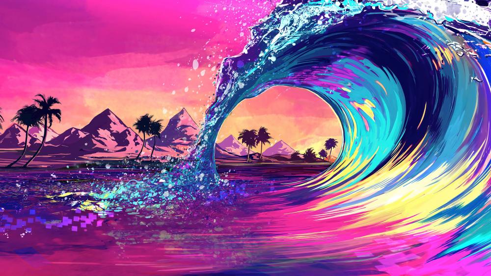 Wave of colors wallpaper