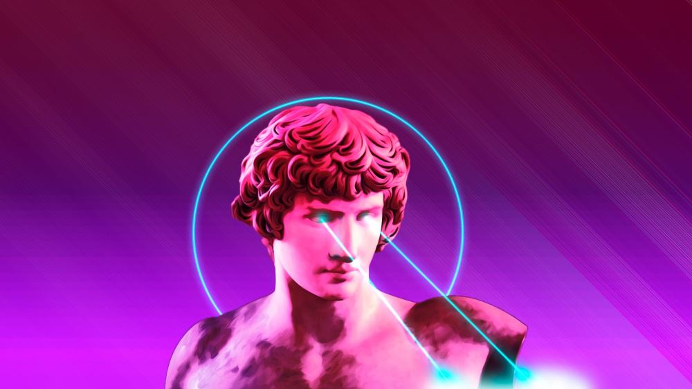 The aesthetics of a Greek statue wallpaper