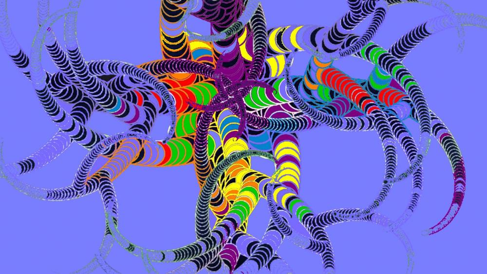 Intertwined fractals. 2021. wallpaper