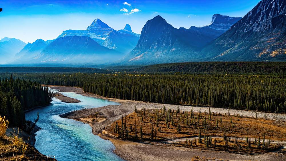 Athabasca River ( Rivière Athabasca) wallpaper