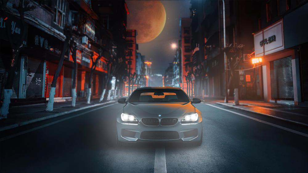 Moonlit Cruise in a BMW Masterpiece wallpaper