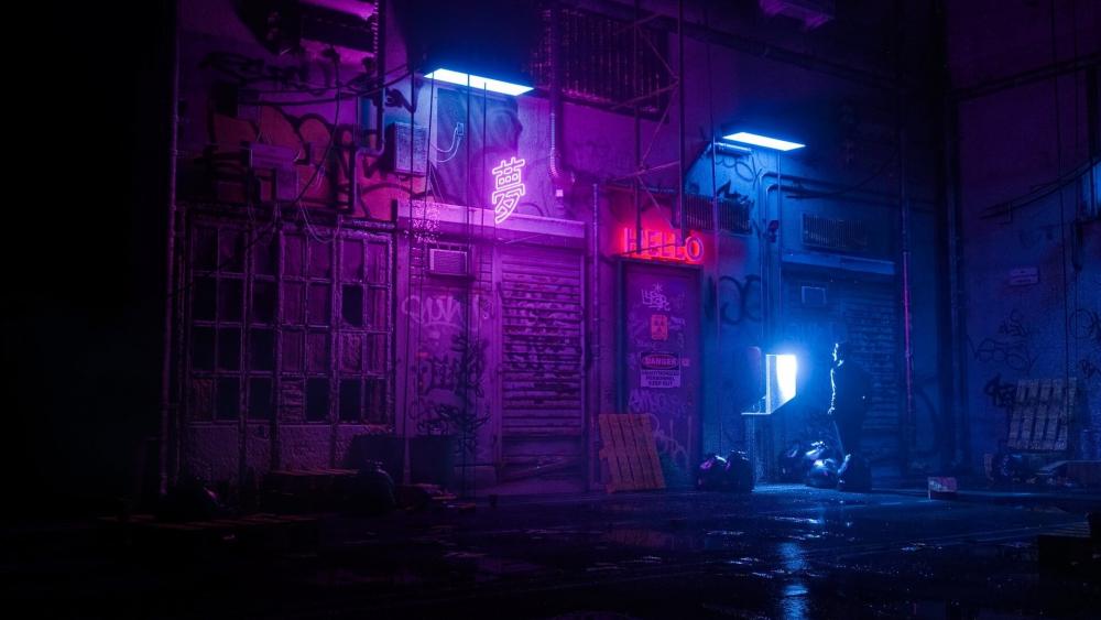 Neon Noir Nightscape wallpaper