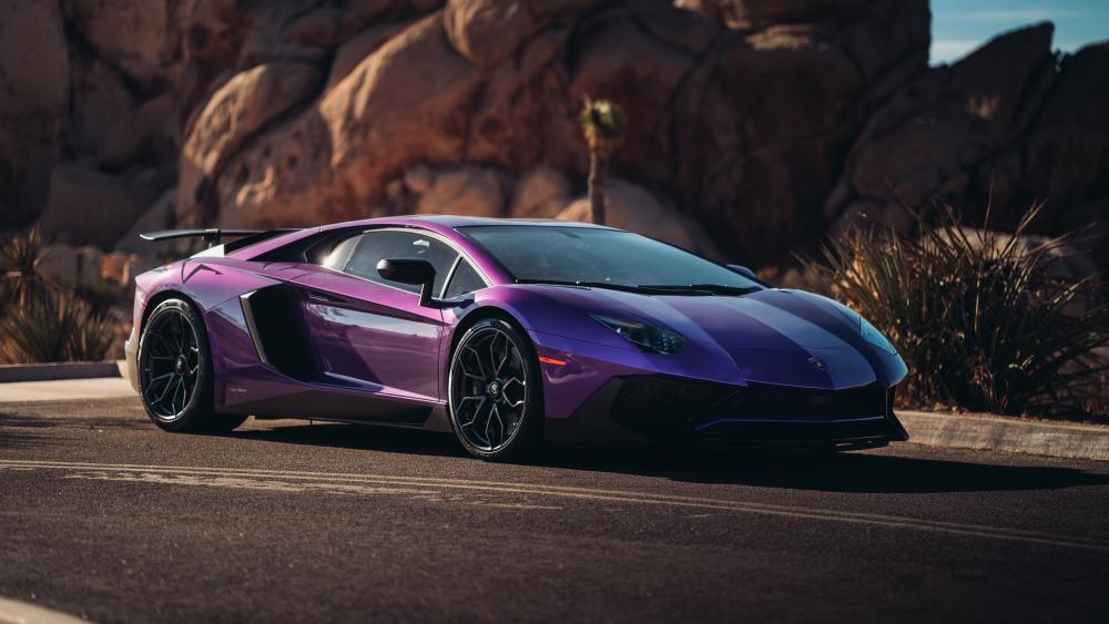 Lamborghini Aventador SV in Stunning Purple wallpaper