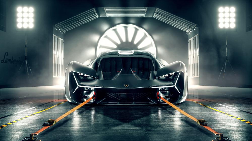 Black Lamborghini Terzo Millennio wallpaper