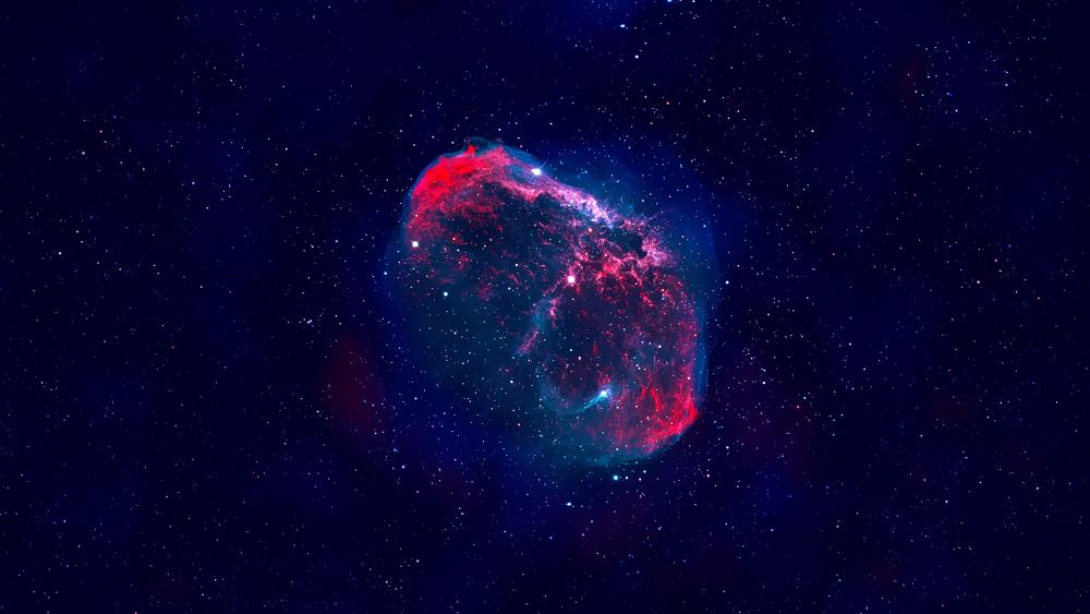 Cosmic Nebula Dance in Starry Expanse wallpaper
