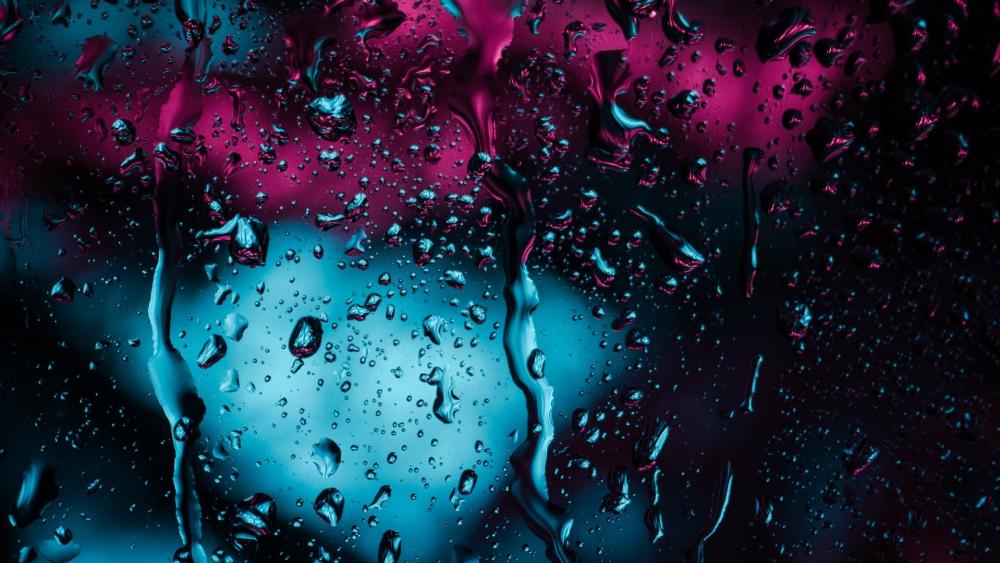 Raindrops through a Colorful Lens wallpaper