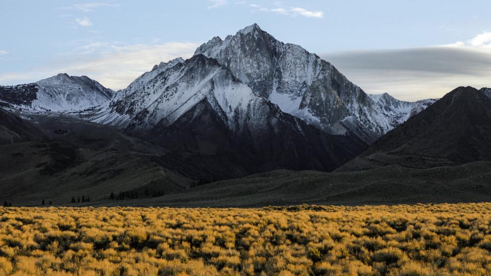 Mountain with snow wallpaper