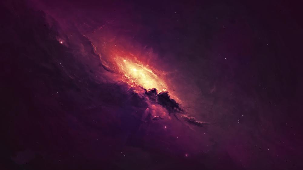 Mystic Purple Nebula Illumination wallpaper