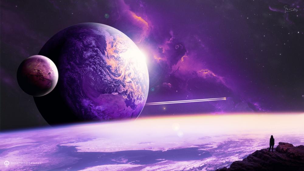 Purple Hues of an Alien Vista wallpaper