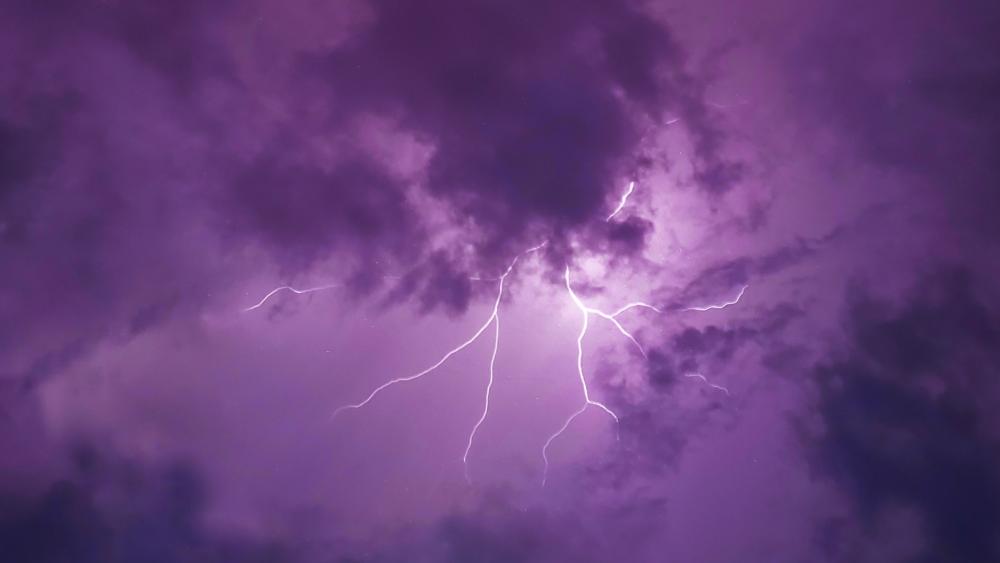 Electric Purple Night Sky wallpaper
