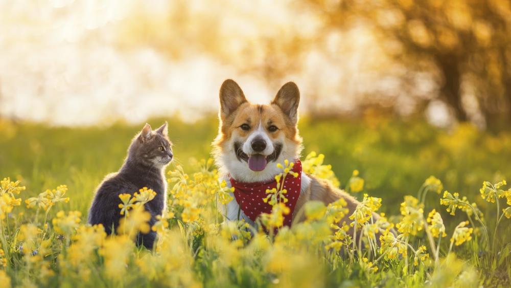 Dog and Cat wallpaper